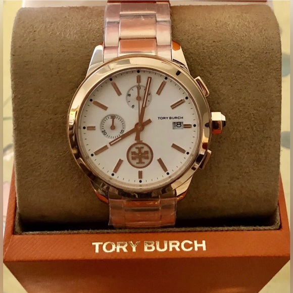 TBW1253 TORY BURCH COLLINS CHRONOGRAPH STAINLESS STEEL WATCH
